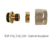 Toptherm TOP 518 - svěrné šroubení pro připojení trubky 18 mm